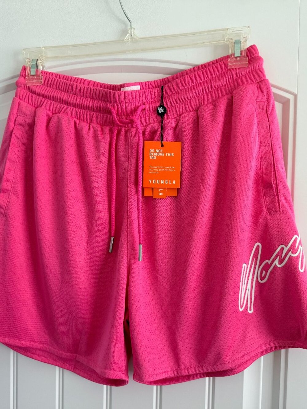 Brand New YoungLA Pink Mesh Athletic Gym Shorts – Unisex- Size Large (sold out)